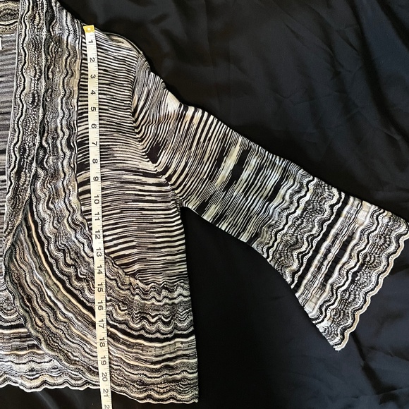 Nine West Cardigan Lightweight Black & White Knit Soft & Comfy Size XL NWOT - Picture 9 of 11